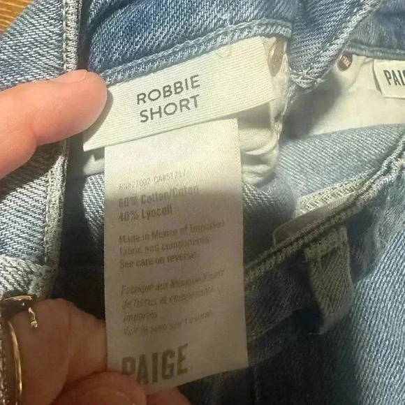 PAIGE Robbie Short High Rise Slim Bermuda Short Women Size 24 EUC - Picture 4 of 7